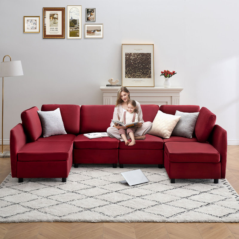 6-Person Sectional Couch With Storage Modular Couch Sectional Couches For Living Room Modular Sectional Sofa Sleeper Sofa Convertible Sleeper Couch Sectional Sofa Velvet Sectional Sofa Lounge Sofa Sectional With Storage And Ottoman Conversation Pit Couch