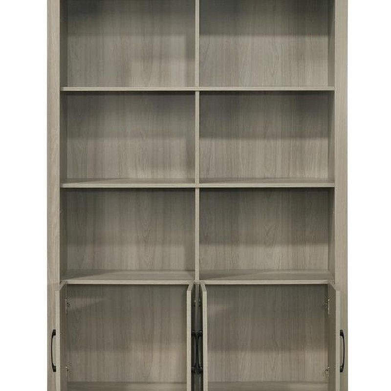 Bibliothèque en chêne gris N 47 "avec portes d'armoire Nilda