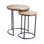 Adrienn Solid Wood Round Nest of Side End Tables