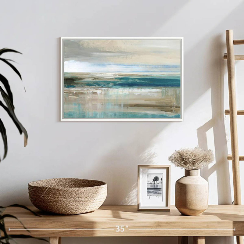 Mer de Kofi, Cadre flottant blanc, 19 po x 13 po