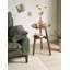 Table d'appoint 100% bois massif à 2 niveaux avec tablette de rangement inférieure, parfaite pour le salon et la chambre à coucher, durable et élégante