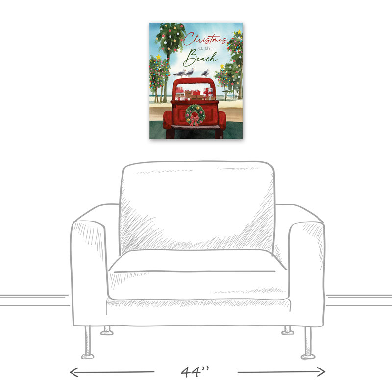 Noël à la plage sur toile