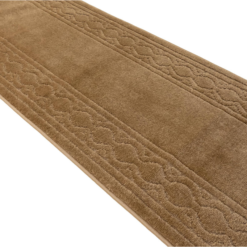 Tapis de couloir beige antidérapant sur mesure, Tapis de couloir 2 pi 2 po x 10 pi