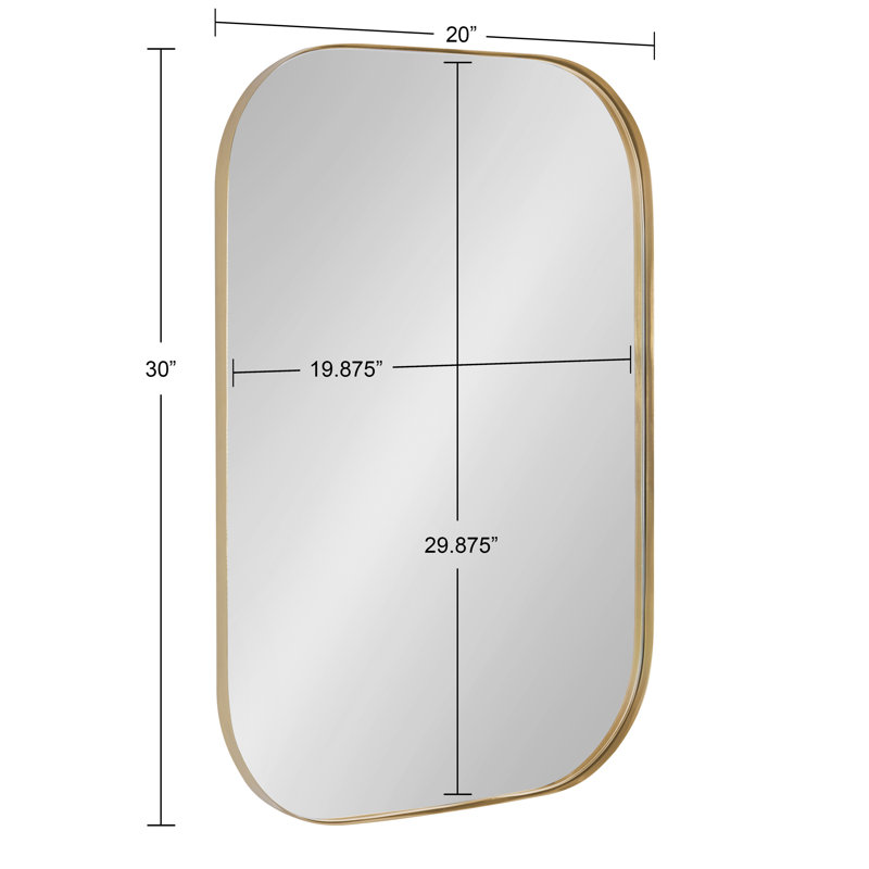 Miroir décoratif Slade, Doré, 30 po x 20 po