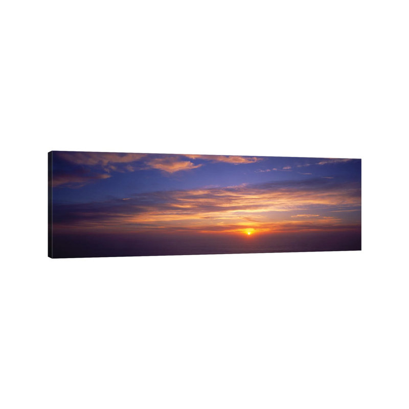 Clouds In The Sky At Sunset, California, USA - Wrapped Canvas Panoramic Print, 30.48 cm H x 91.44 cm W x 1.91 cm D