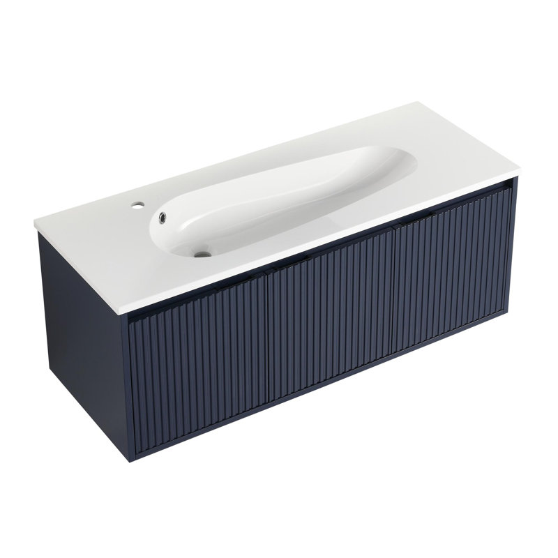 Lavabo encastrable en résine en forme de goutte d'eau