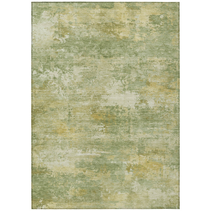 Machine Washable Indoor/Outdoor Earleville ACN2369 Abstract Rug, Rectangle 9' x 12'