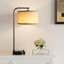 Lampe de table moderne 20,7 po noire avec bouton de gradation, prise de courant et USB A&C-1440148034