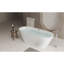 Baignoire autoportante 59 po en acrylique avec motif à losanges unique: forme ovale spacieuse, finition blanc brillant, débordement de chrome et bonde escamotable certifiée CUPC