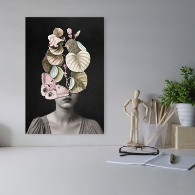 Elegant Butterfly Botanicals Classic Elegant Surreal Butterfly Flower Nature Wall Art
