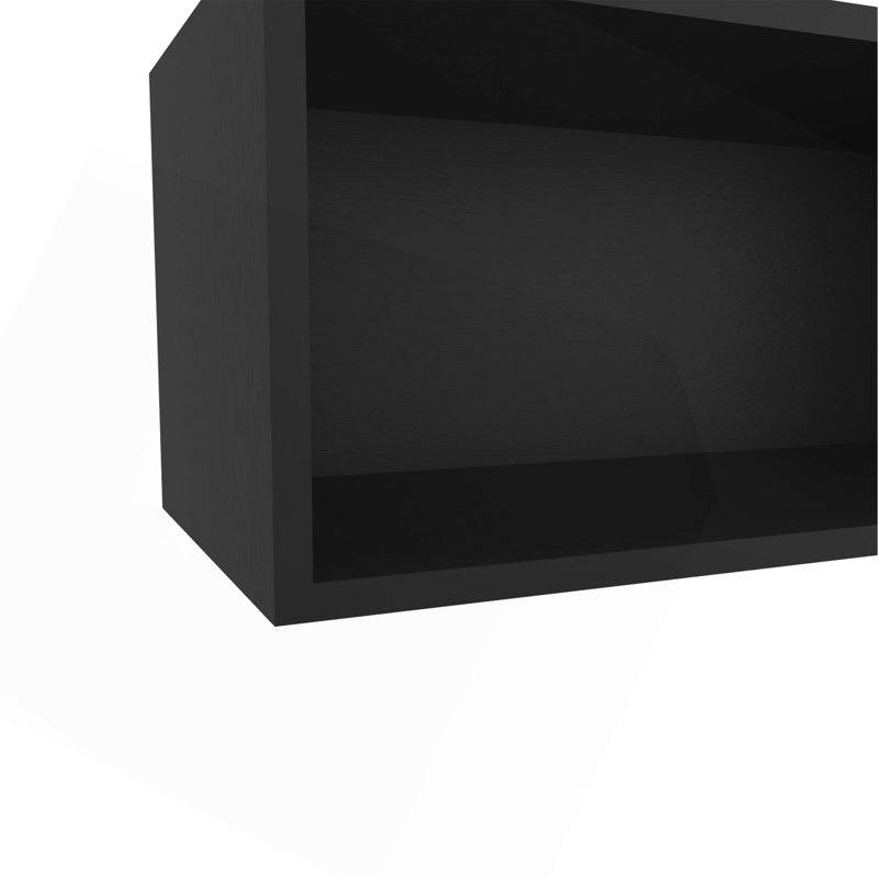 Armoire murale Black Rock avec rangement ouvert, Noir