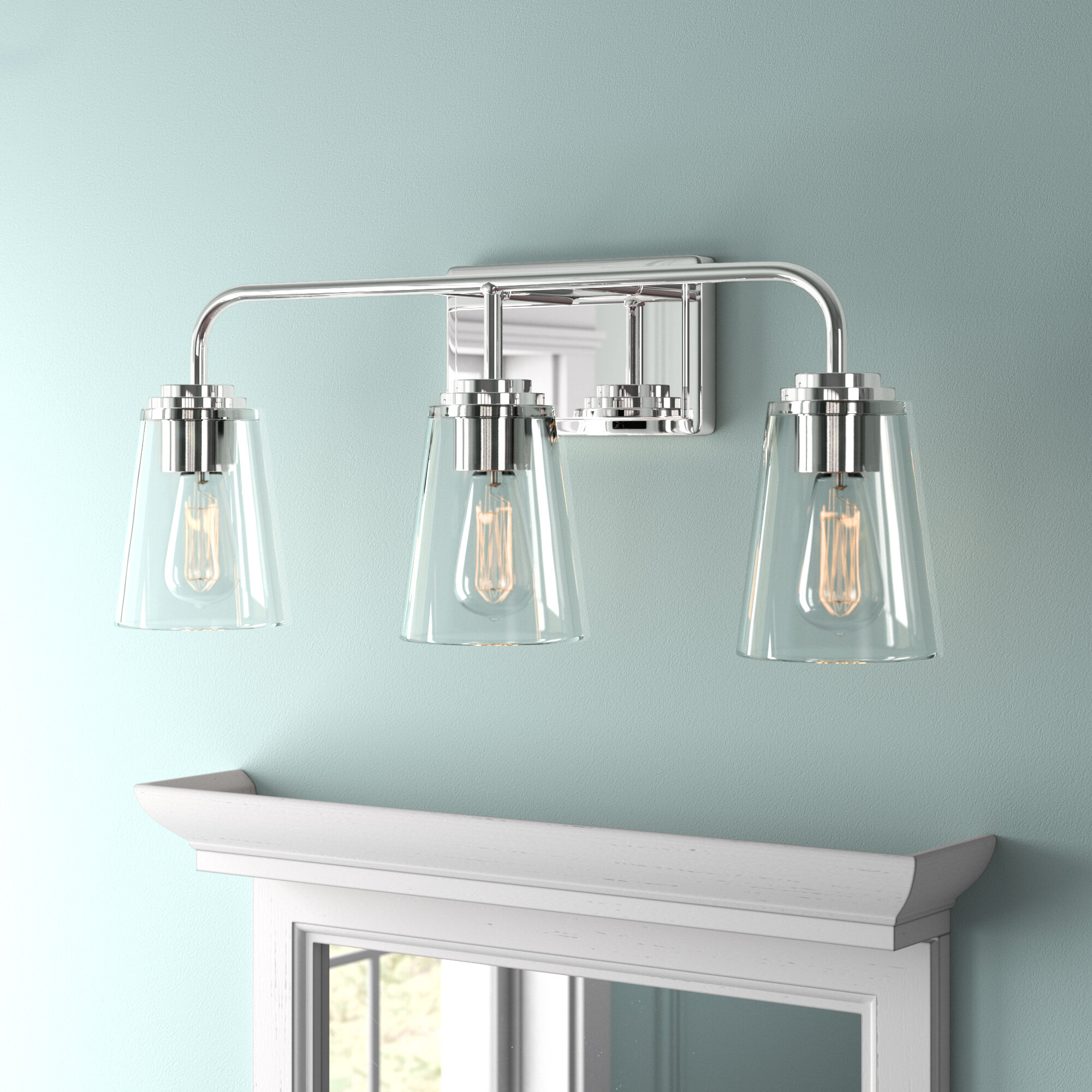 Wade Logan® Hammes 3-light Dimmable Vanity Light & Reviews 