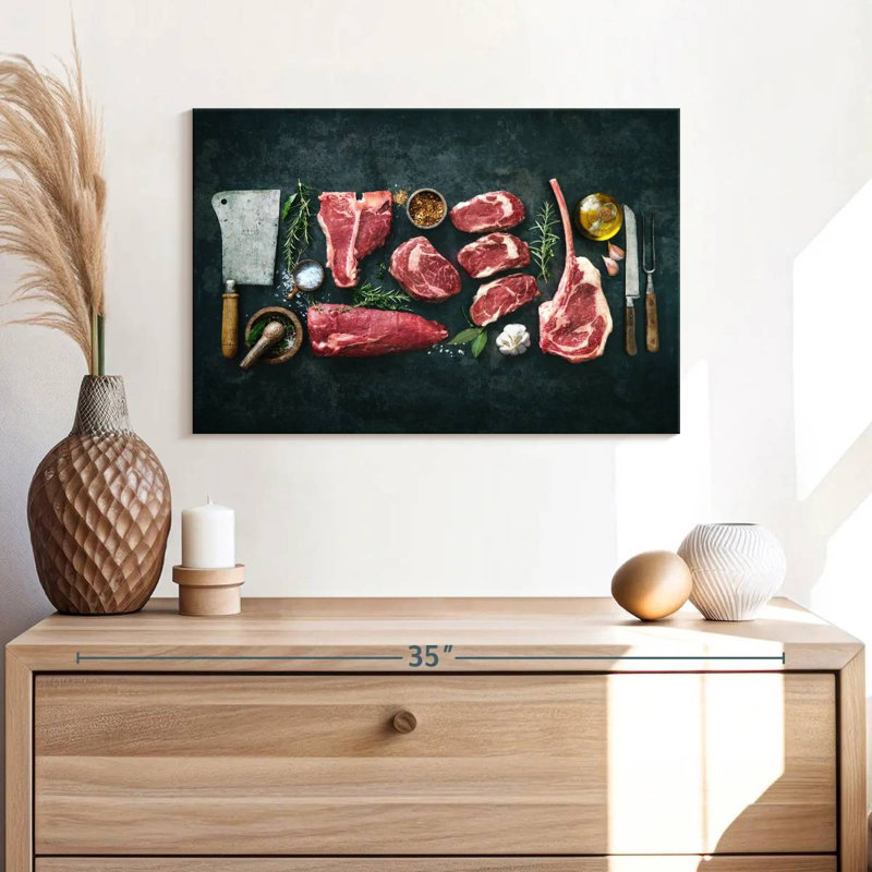 Yarlin Raw Steak Cuts, 16" H x 24" W