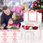 Ensemble de chaise de coiffeuse avec coiffeuse pour enfant avec miroir pliant rose-348253469