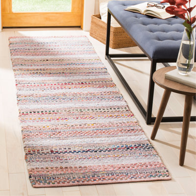Vesey Hand Woven Cotton Striped Rug
