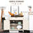 Barn Door Style Kitchen Cabinet With Compact Storage - White Rustic And Doors For Living Area