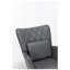 Chaise berçante en cuir de polyuréthane avec coussin lombaire et repose-pieds Bonrcea l 26,38 po x P 31,89 po x H 33,07 po