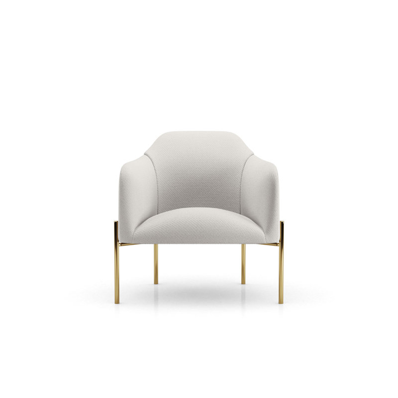 Tiemann 31" Wide Woven Fabric Armchair, Birch Fabric