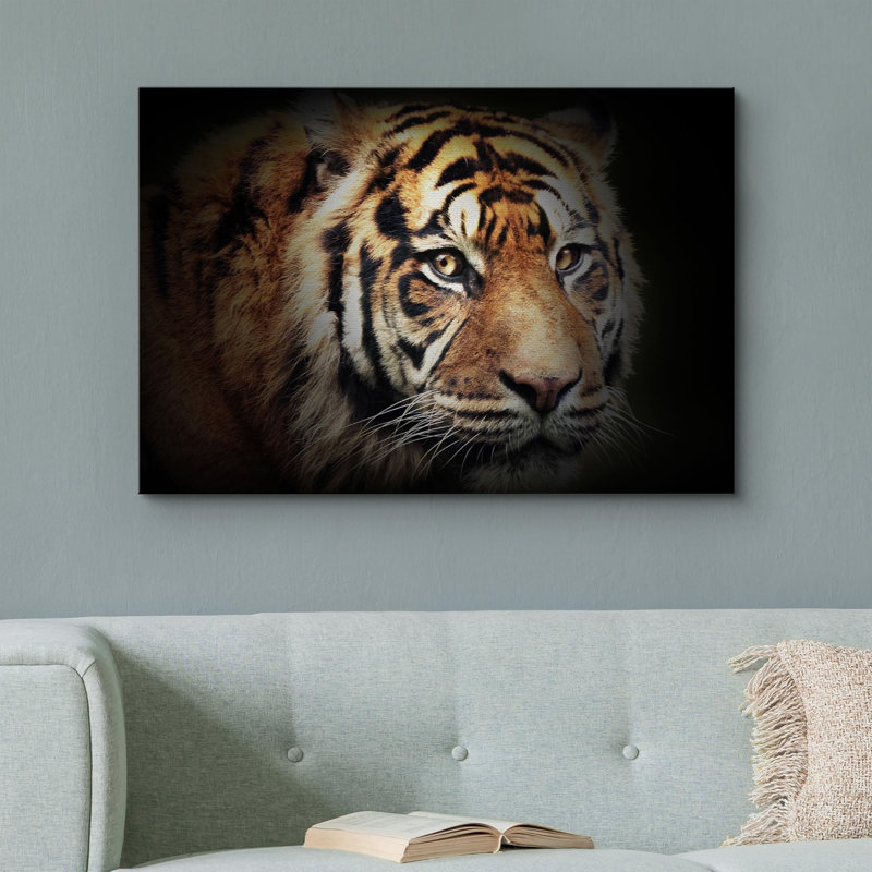 Animaux, tigre du Bengale, H 12 po x l 18 po x P 1,5 po, Toile tendue