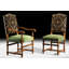 Upholstered Solid Wood Side Chair in Green
