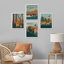 «Mountain Deer Forest», reproduction encadrée sur papier 4 pièces-97782508-97782510