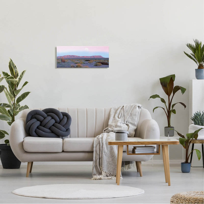Desert Sun Arid Plateau White Framed Landscape Art