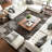 Washable 9x12 Area Rugs - Large Rugs for Living Room Stain Resistant Carpet Vintage Rugs for Bedroom with Non Slip Backing Home Decor Floor Decoration Mat (9x12 Black)-183977932-174285926