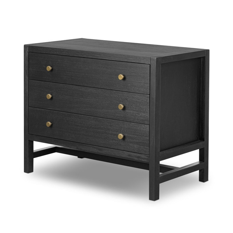 Sullivan 3 - Drawer Nightstand, Black Acacia