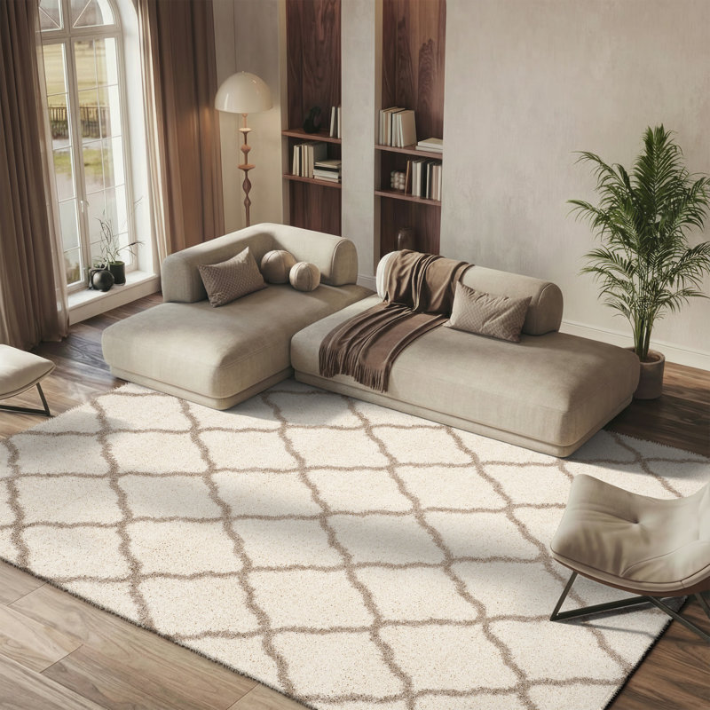 Darrol Hudson Shag Performance Geometric Rug, Rectangle 8' x 10'