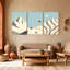 «Abstract Mountain Sunburst Desert Dunes», ensemble de 3 impressions sur toile-1723874016