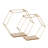 Amirreza 2 Piece Hexagon Accent Shelf