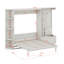 Lit escamotable avec rangement et lumières DEL, cadre mural escamotable peu encombrant avec tablettes et armoire-131100506
