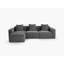 Ensemble de canapé modulaire Zola, en chenille, gris foncé Zola