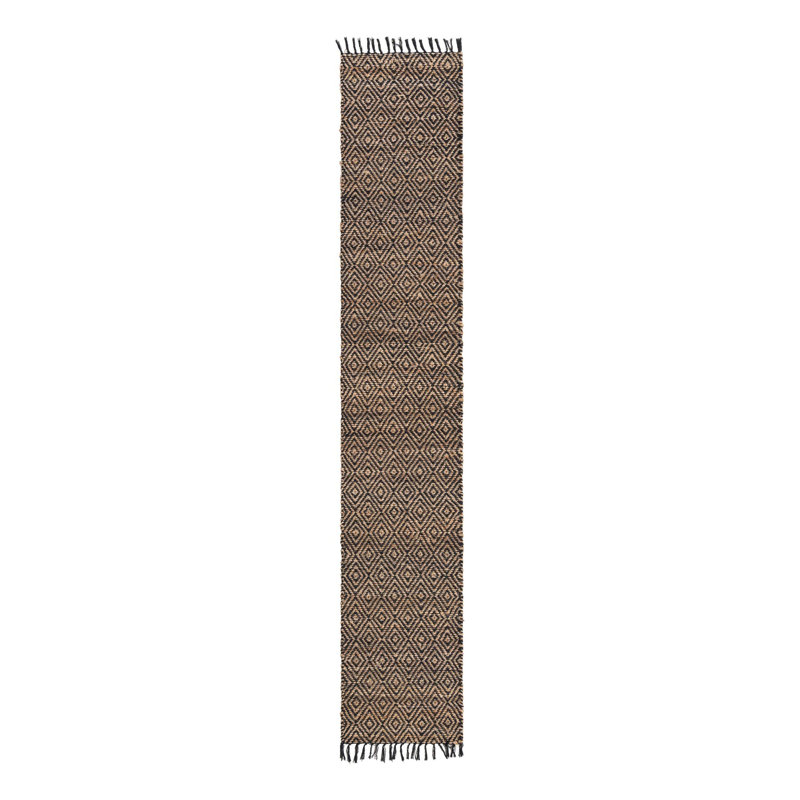 Tapis beige tressé à la main Mcelhaney, Tapis de couloir 2 pi 2 po x 12 pi