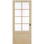 EVELIN 8-Lite Maple Wood and Clear Glass Prehung Interior Door with Handleset & Installation Kit-71626398-71626399-71626400