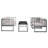 Aviral 4 - Person Patio Conversation Set with Cushions-245609551