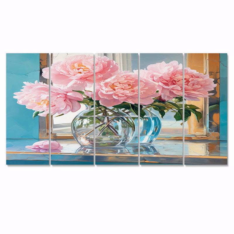 Ensemble de 5 décorations murales Norval - Bouquets assortis, H 28 po x l 60 po