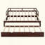 Lit de jour extensible avec couchette, lit de jour en bois avec couchette-893614087