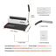 Manual Coil Spiral Binding Machine, 34-Hole Punch for 12 Sheets, Adjustable Binder for Letter/A4/A5 Documents, White and Black ABS Construction