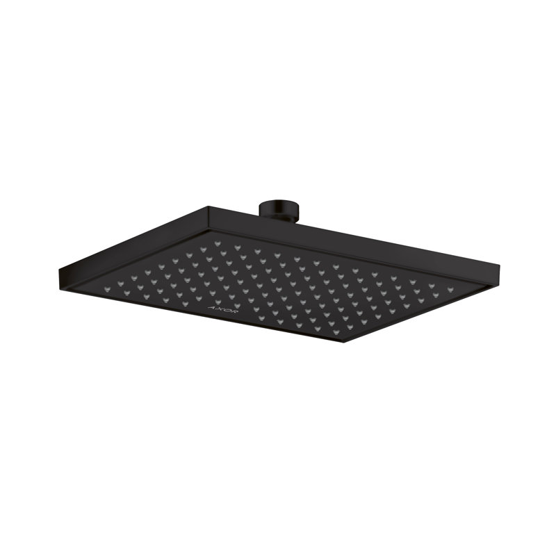 Rain Fixed Shower Head, Matte Black, 2.5 GPM