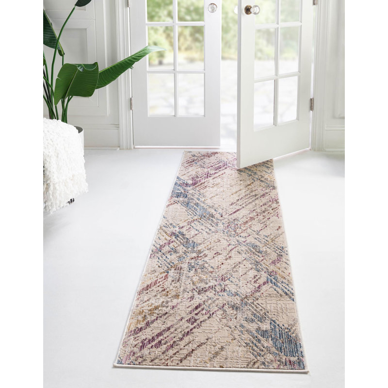 Geometric Indoor Rug, Runner 2' x 8'
