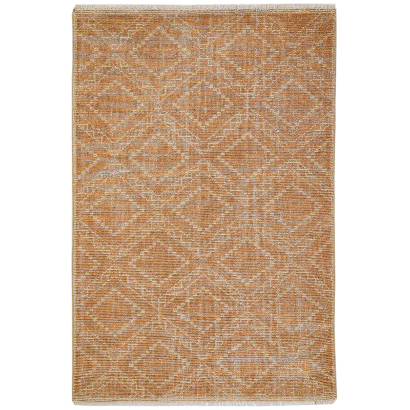 Alfreda Hand Knotted Wool Marie Rug, Rectangle 3' x 5'