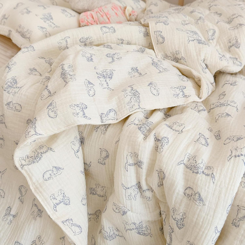 Mignon courtepointe / couverture en coton 2 couches