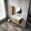 Meuble-lavabo mural 30 po avec lavabo et armoire latérale, portes à fermeture douce-722876456