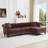 108.7" Wide Sectional Sofa With Ottoman-1410497883