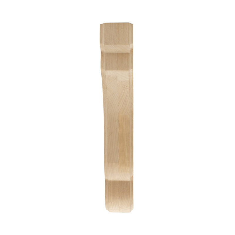 10" Unfinished Alder Wood Traditional Bracket Corbel