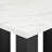 5Pc Dining Table Set Counter Height Square Faux Marble Table Top Light Gray Fabric Upholstered Chair Dining Room Wooden Furniture Solid Wood