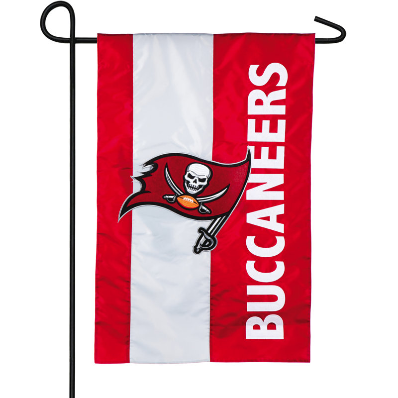 Polyester à 2 faces 12 x 18 po Drapeau de jardin, Buccaneers de Tampa Bay