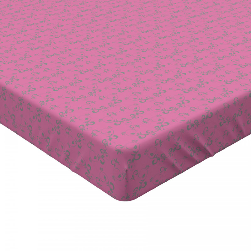 Drap-housse, Drap-housse de taille double, Motif floral rose