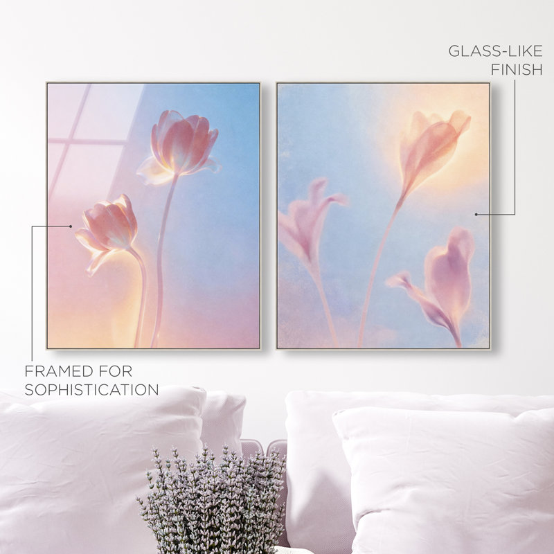 Iridescent Spring Set Set by Oliver Gal, 17"H x 21"W, Silver Floater Frame